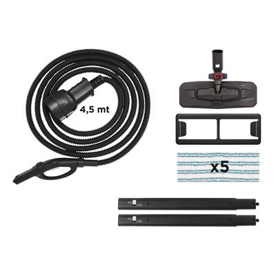 La brosse innovante Vaporflexi utilisée avec la serpillière en microfibre assure une distribution optimale de la vapeur avec une répartition sur toute la surface de la serpillière pour un nettoyage encore plus efficace et plus rapide sur toutes les surfaces, même les plus délicates.